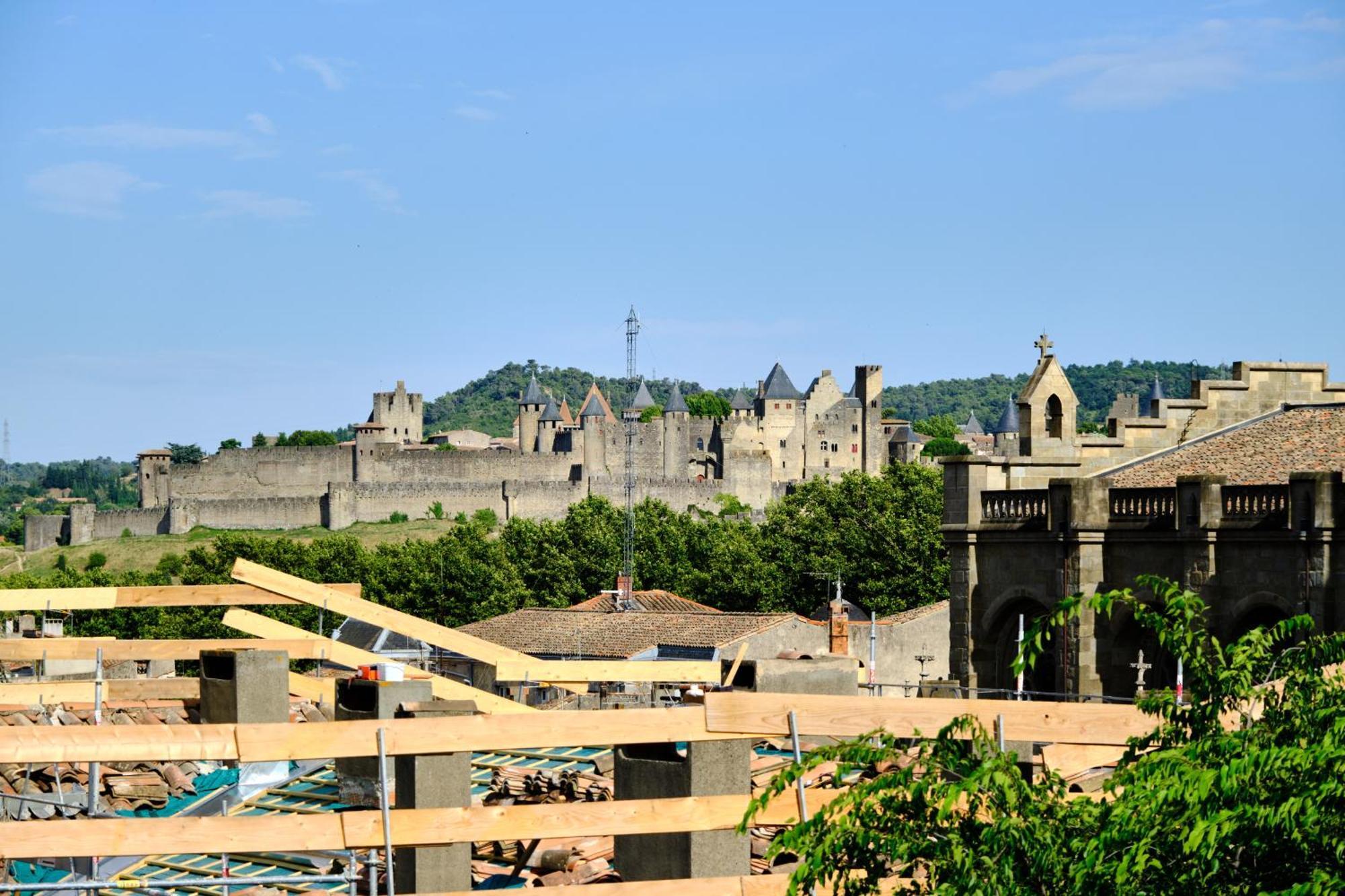 شقة Mon Toit Carcassonnais •Hypercentre •Terrasse •Vue قرقشونه المظهر الخارجي الصورة